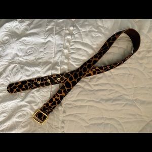 Lilly Pulitzer animal print faux hide belt